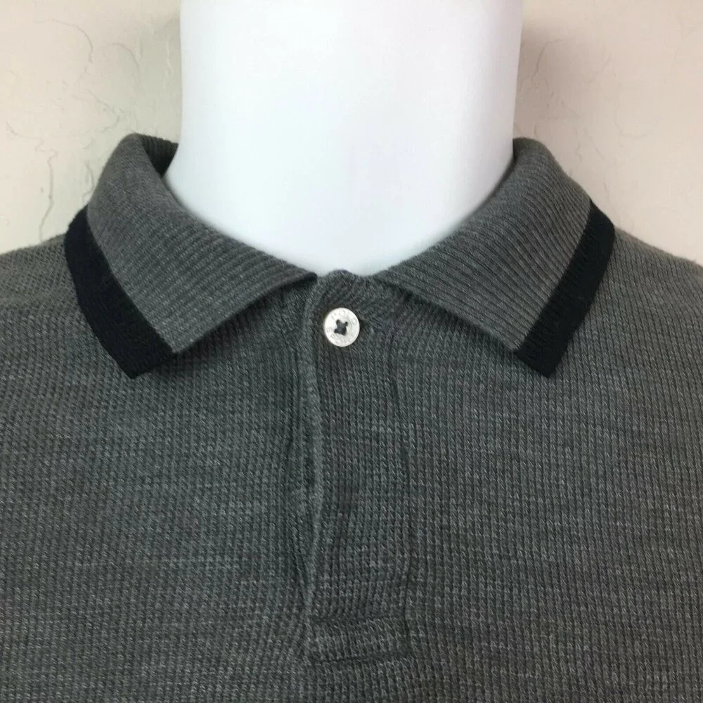 Polo Sport Ralph Lauren Mens Gray Short Sleeve Polo Shirt Size Medium